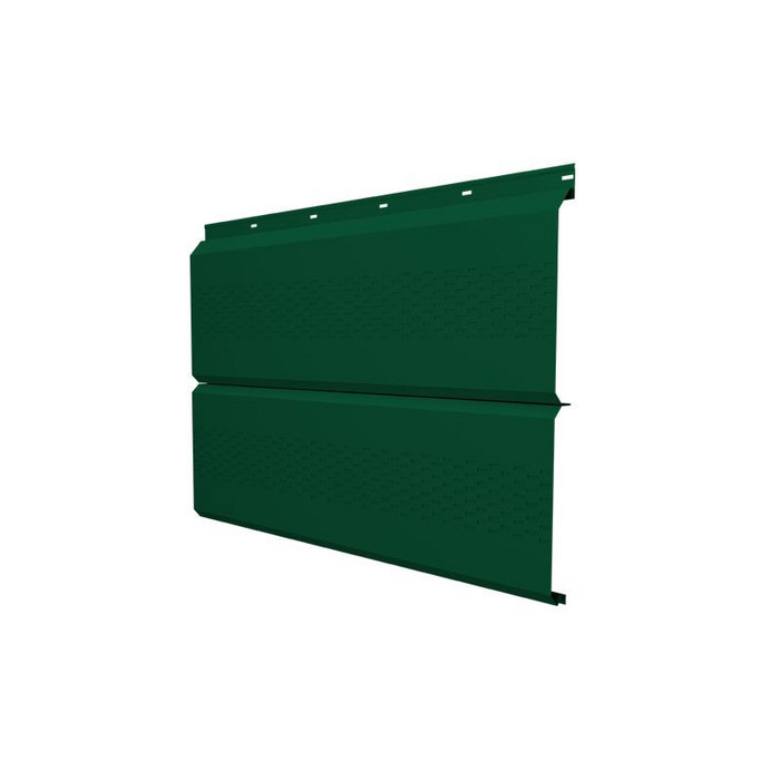 Софит ЭкоБрус с перфорацией 0,345 Grand Line 0,5 Velur с пленкой RAL6005 зеленый мох